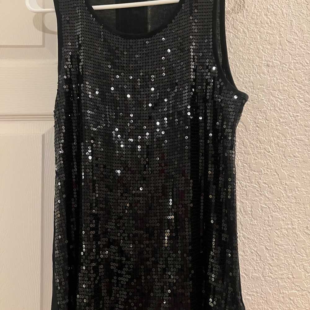 Michael Kors Black Sequin Top